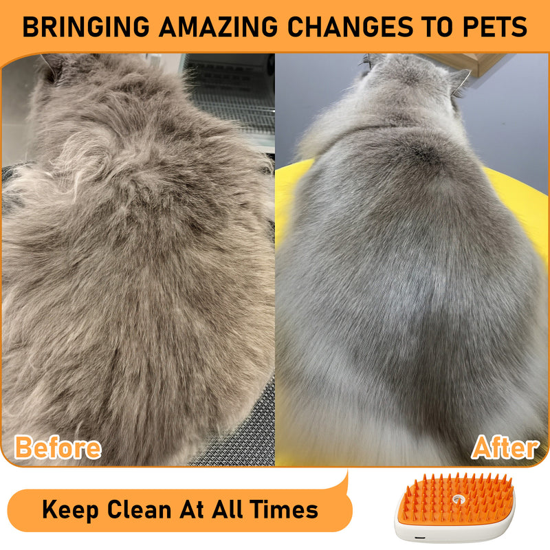 PawSteam -  4-in-1 Cat & Dog Grooming Brush